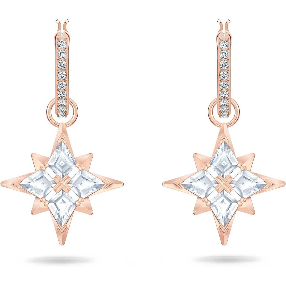 Women Symbolic Star Jewelry Collection Clear Crystals Earrings